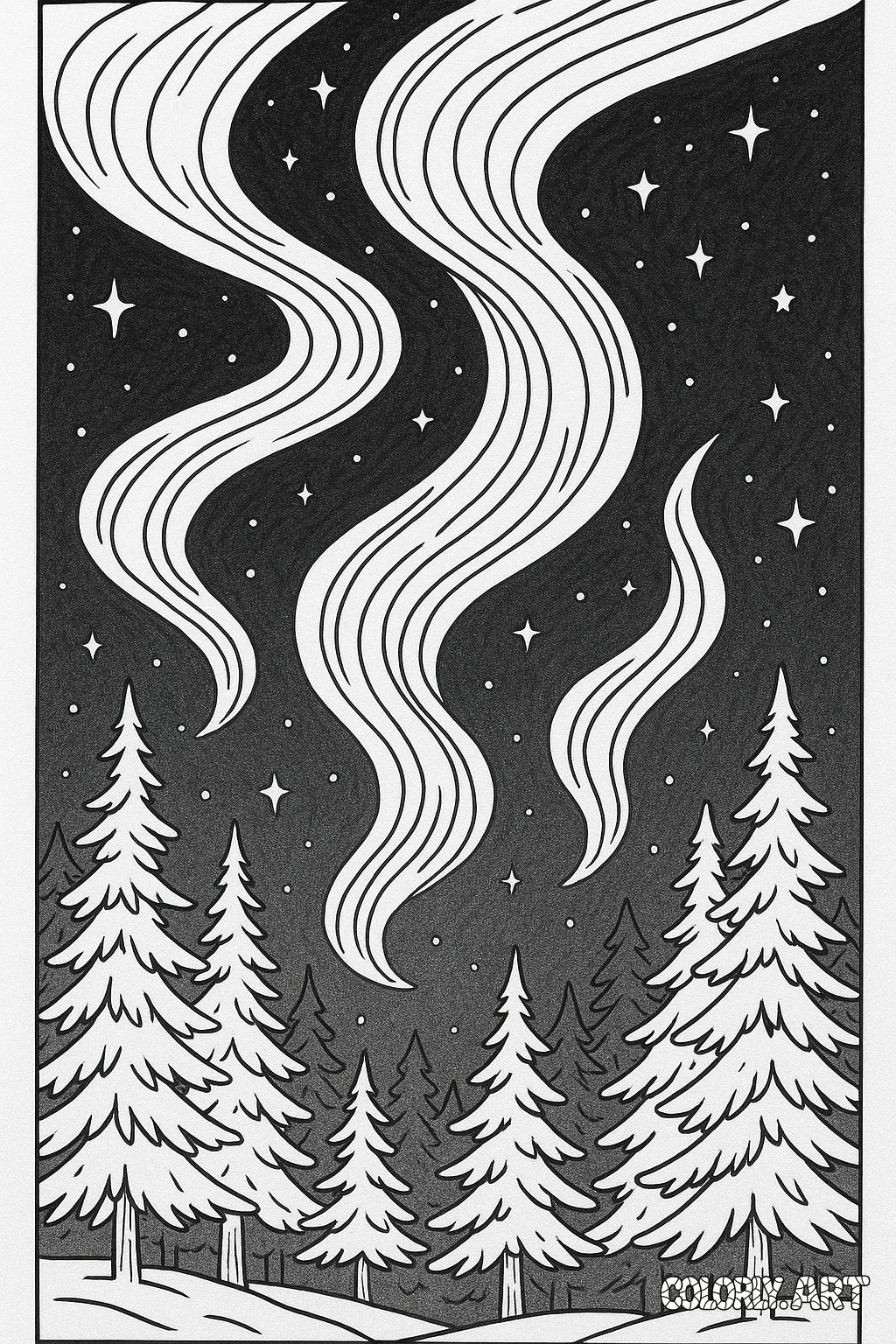 Aurora Page Coloring Book Page Colorly.art