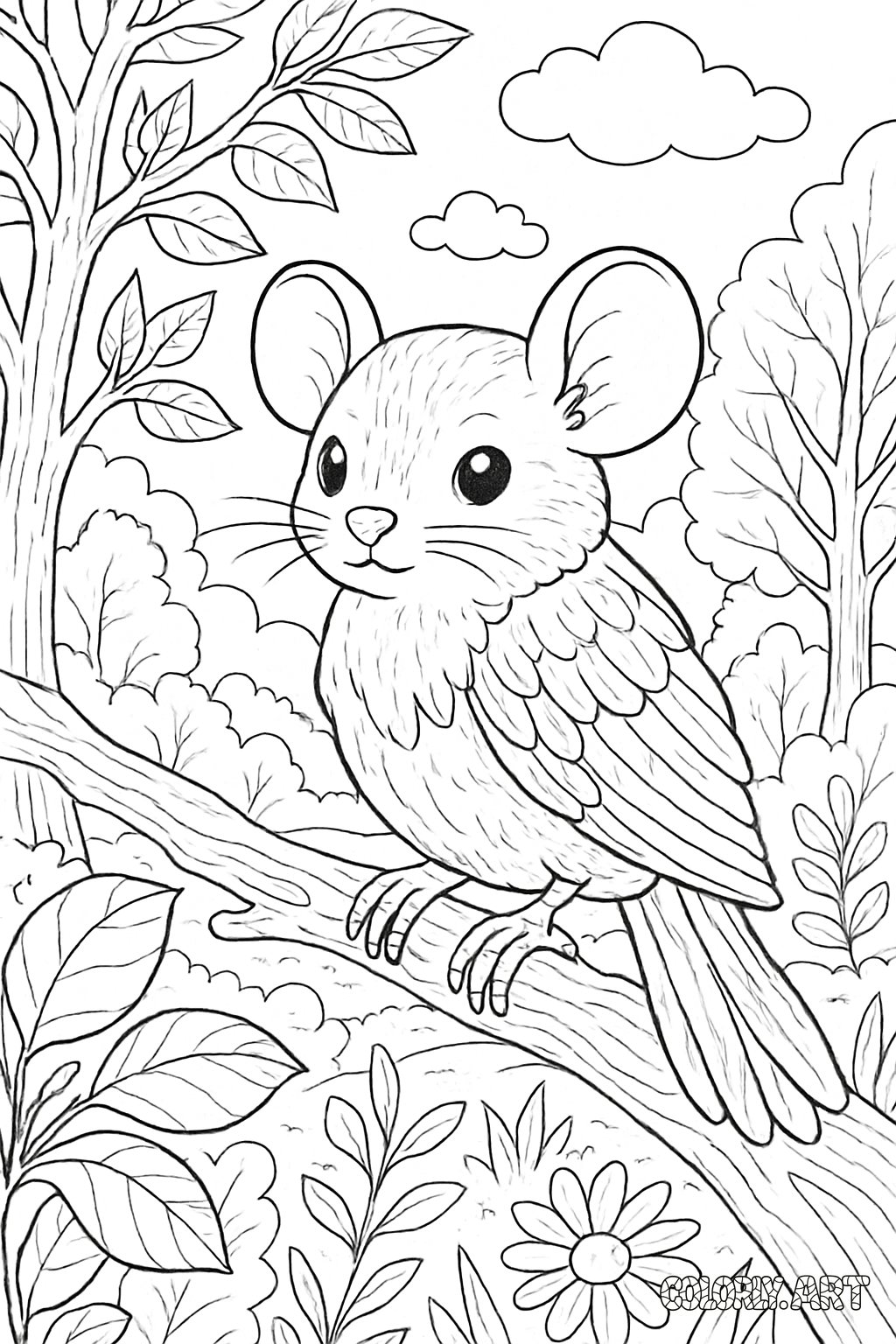 Bird Mouse Coloring 