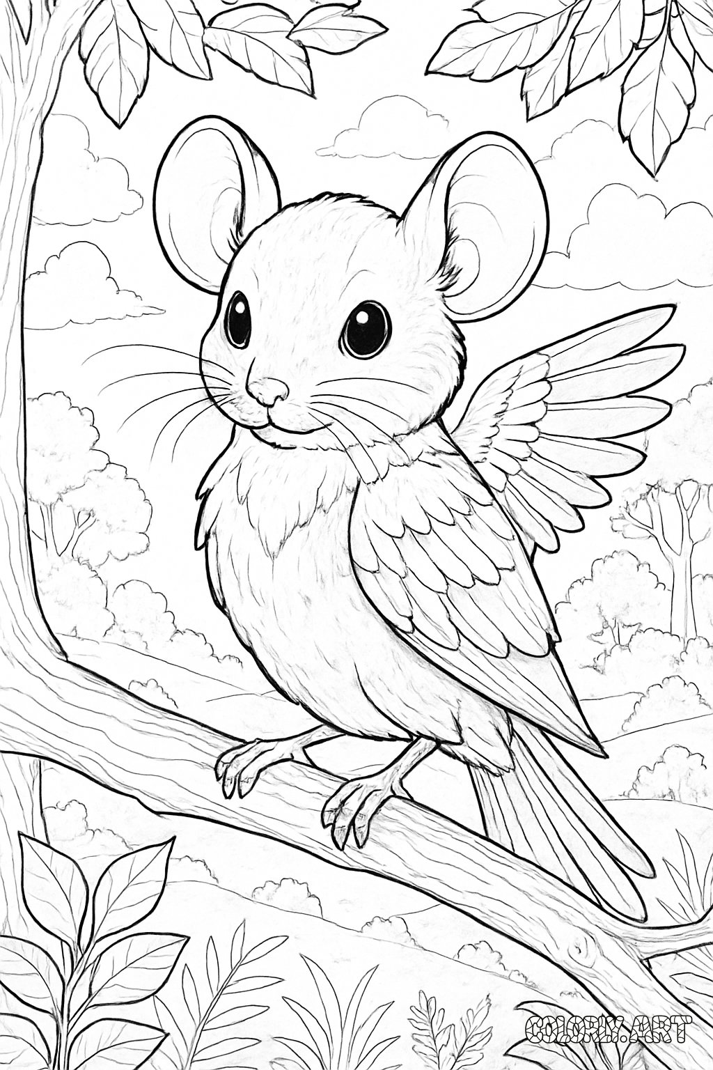 Bird Mouse Coloring 