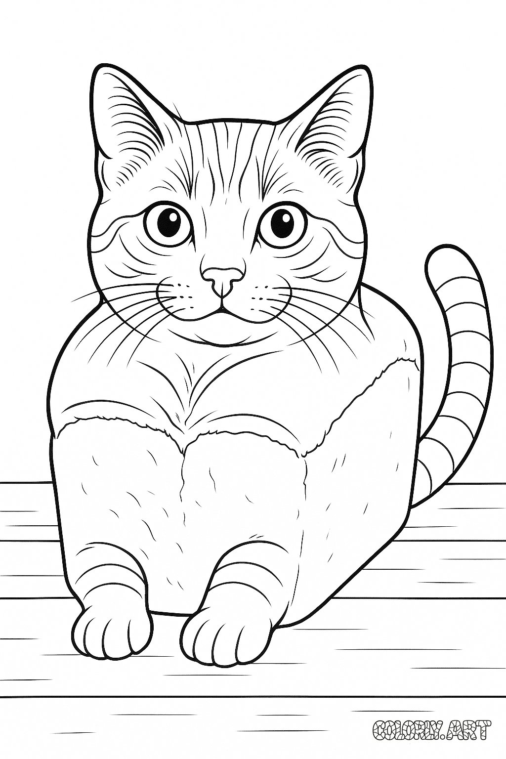 Cat Loaf Coloring Coloring Book Page Colorly.art