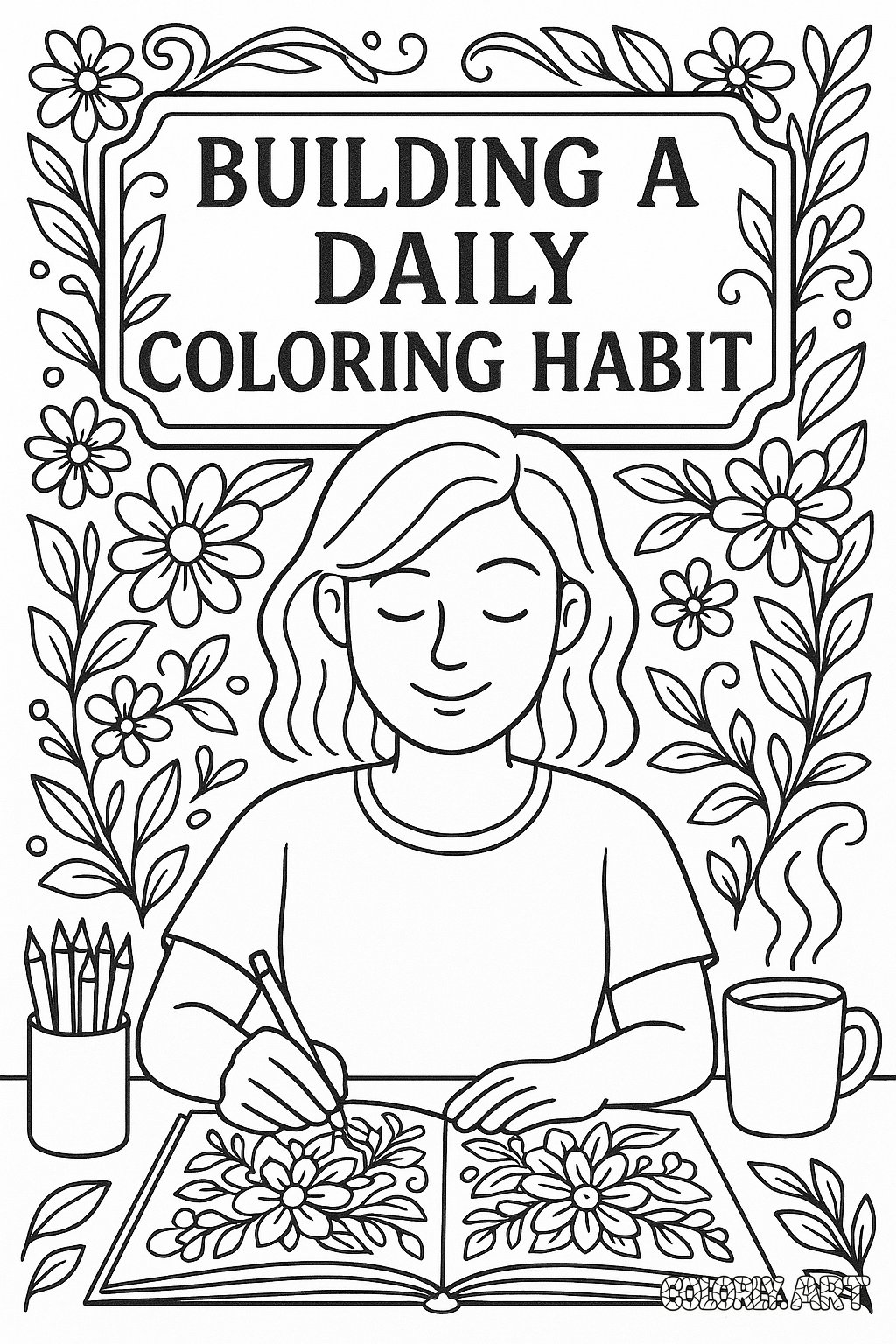 Coloring Habit Illustration 