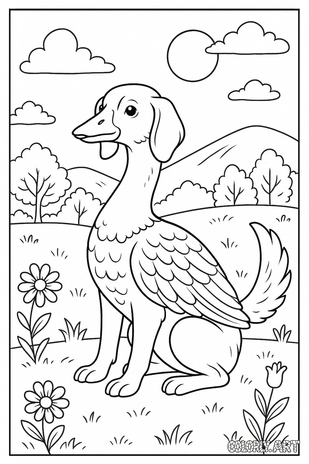 Goose Dog Coloring Fun  V2 