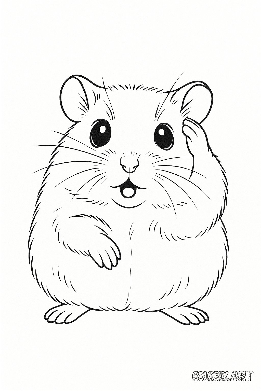 Hamster Coloring Page remix 01jtcpjn07fv2vnjpbddwksrzqColoring Book Page Colorly.art