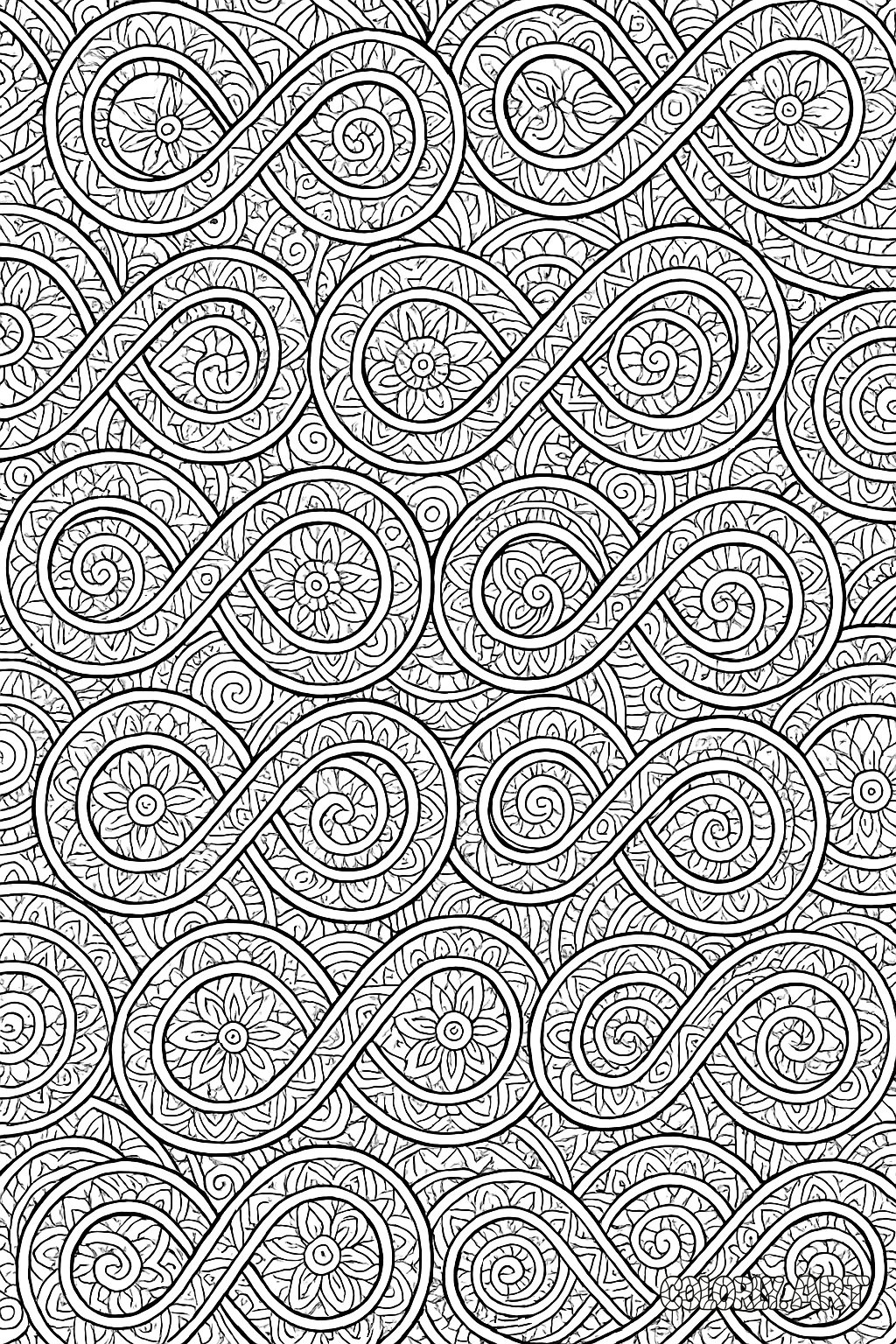 Infinity Pattern Coloring Book Page Colorly.art