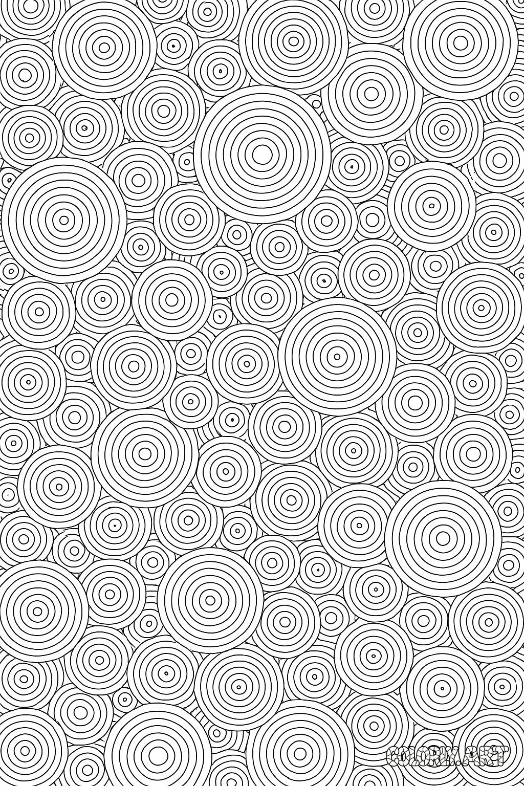 Intricate Circle Patterns Coloring Book Page Colorly.art V2 