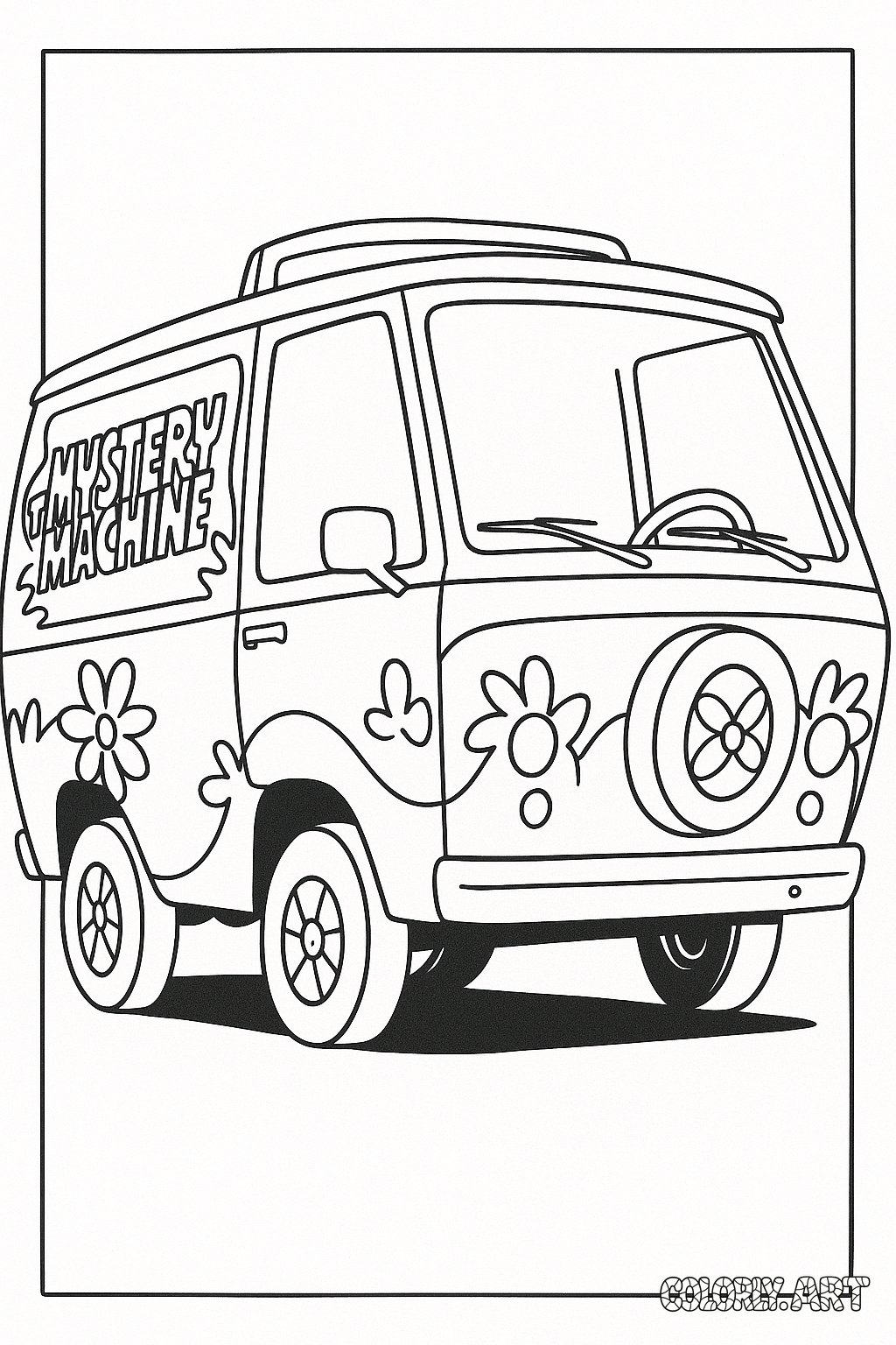Scooby Doo Mystery Van Coloring Book Page Colorly.art
