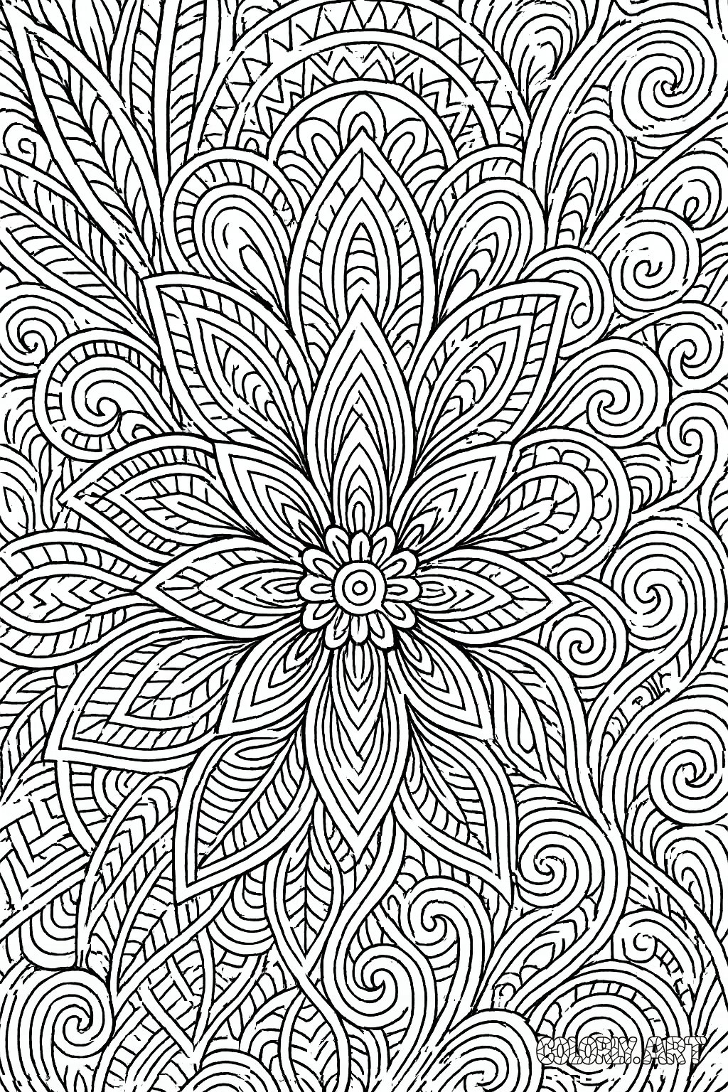 Zen Pattern Coloring Book Page Colorly.art