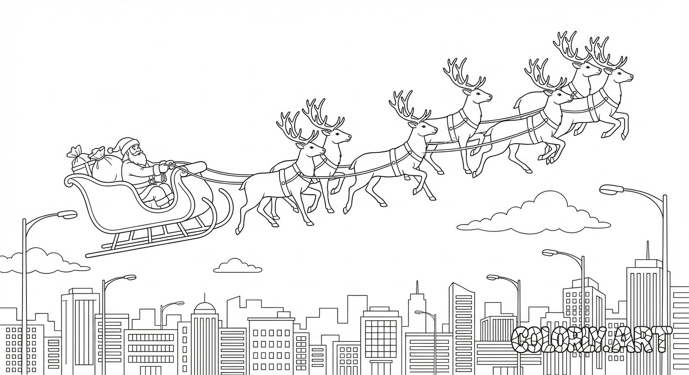 santa-and-his-raindeer-flying-over-a-city_D-1764802774_coloring_book_image_colorly.art.png